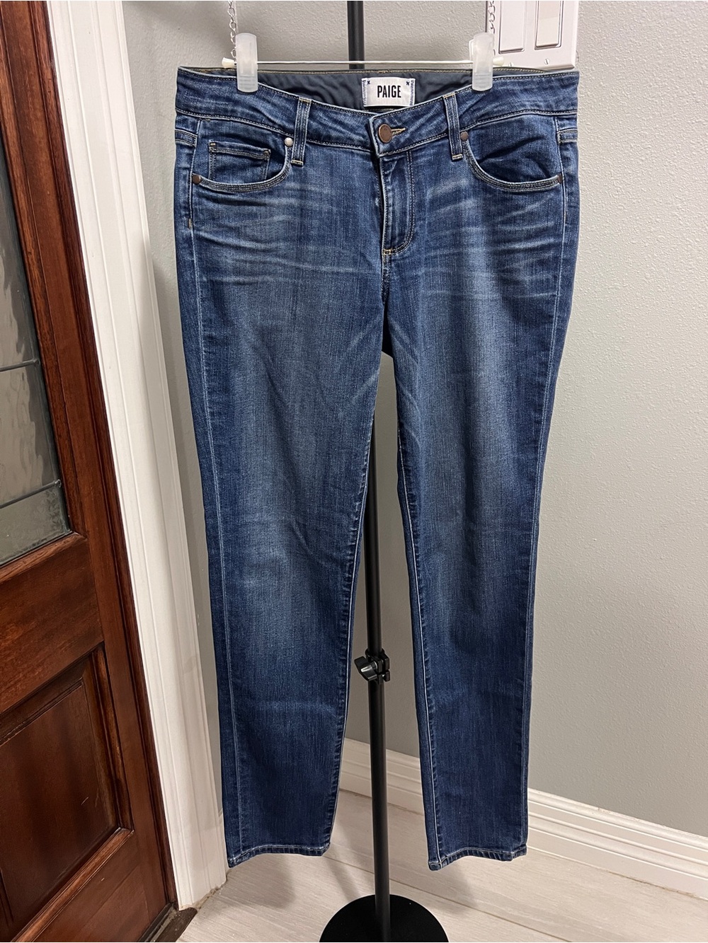 PAIGE Jimmy Jimmy Skinny Boyfriend Jeans Size 27 Ringo Medium Wash USA Made